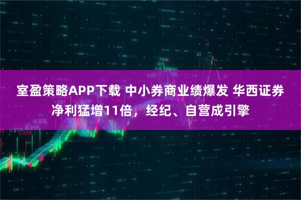 室盈策略APP下载 中小券商业绩爆发 华西证券净利猛增11倍，经纪、自营成引擎